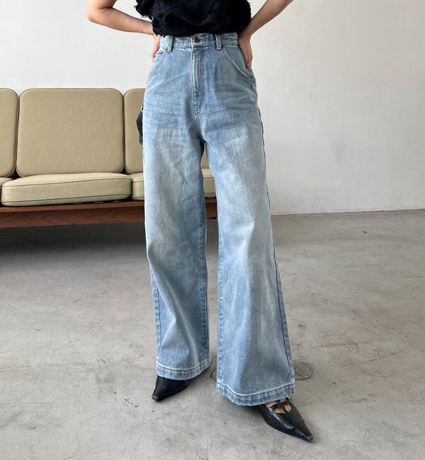  「【3サイズ展開】ストレートルーズデニム」|デニム|