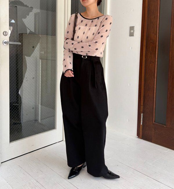  「【前後2WAY】2WAYモノグラムシアーTシャツ」|Tシャツ・カットソー|