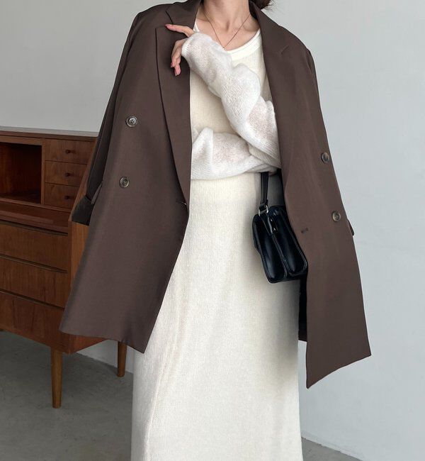  「【全骨格細見え◎】Wテーラージャケット」|テーラードジャケット|