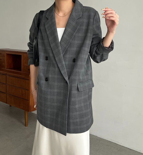  「【全骨格細見え◎】Wテーラージャケット」|テーラードジャケット|
