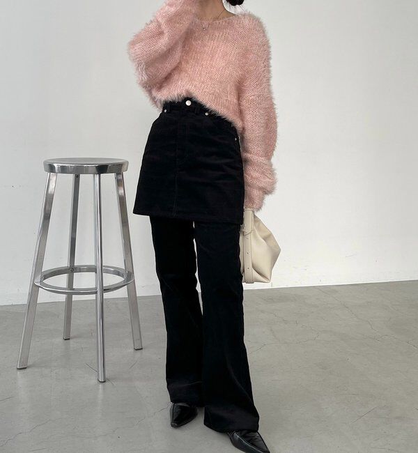  「【新色/レイヤード対応】コーデュロイフレアパンツ」|チノ|