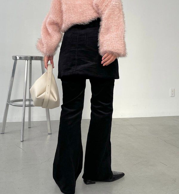  「【新色/レイヤード対応】コーデュロイ台形スカート」|スカート|