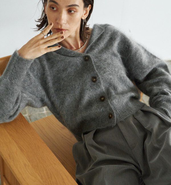  「【上質な着心地】WOOL100ミンクタッチカーディガン」|カーディガン|