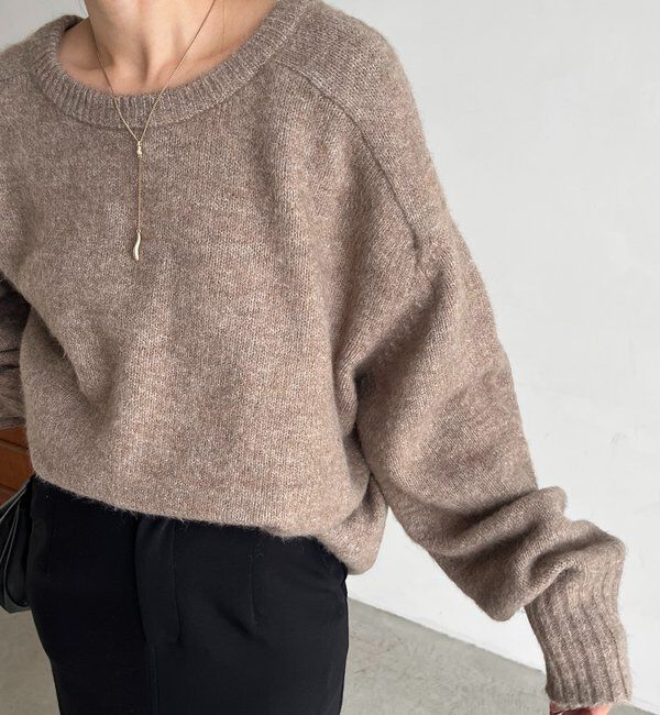  「【前後2WAY】もちふわ2WAYスキッパーニット」|ニット・セーター|