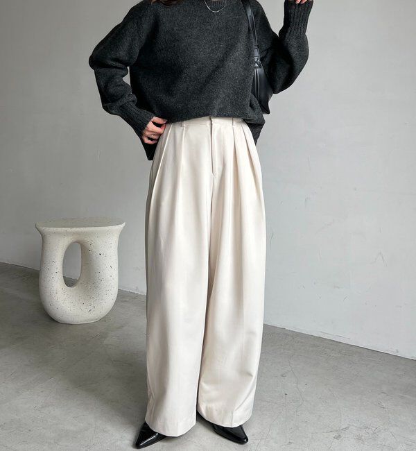  「【前後2WAY】もちふわ2WAYスキッパーニット」|ニット・セーター|