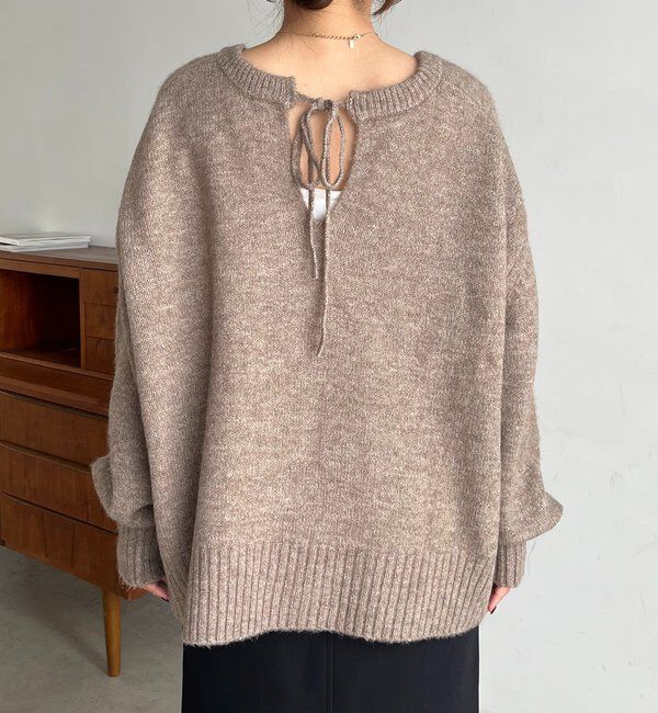  「【前後2WAY】もちふわ2WAYスキッパーニット」|ニット・セーター|