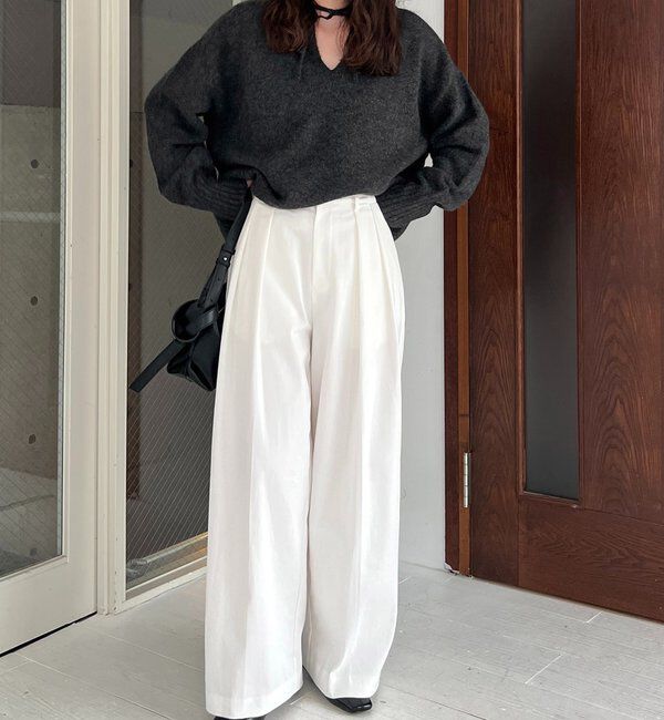  「【前後2WAY】もちふわ2WAYスキッパーニット」|ニット・セーター|