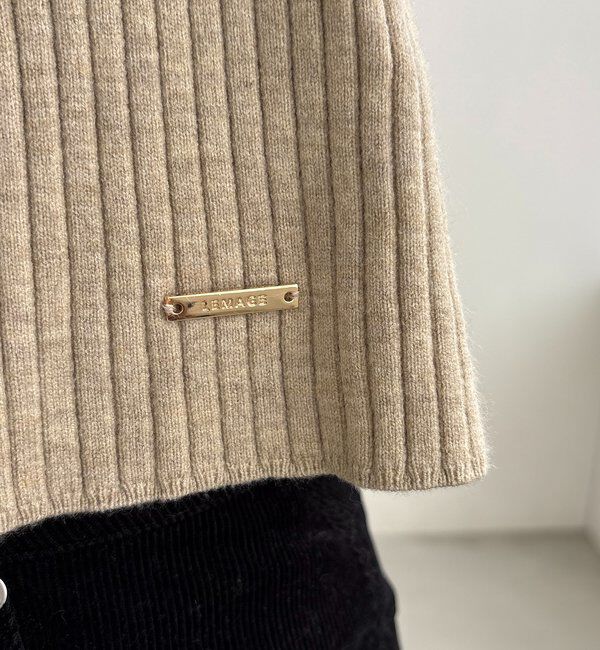  「【新色/オフホワイト】【前後2WAY】カーブスリーブリブニット」|カーディガン|