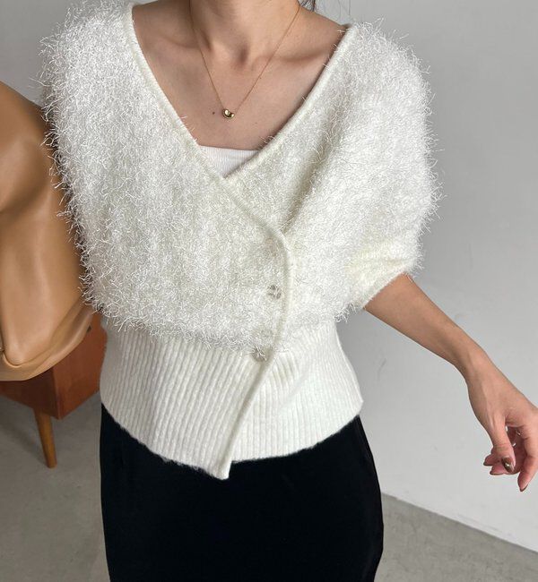  「フェザーラップカーディガン」|カーディガン|