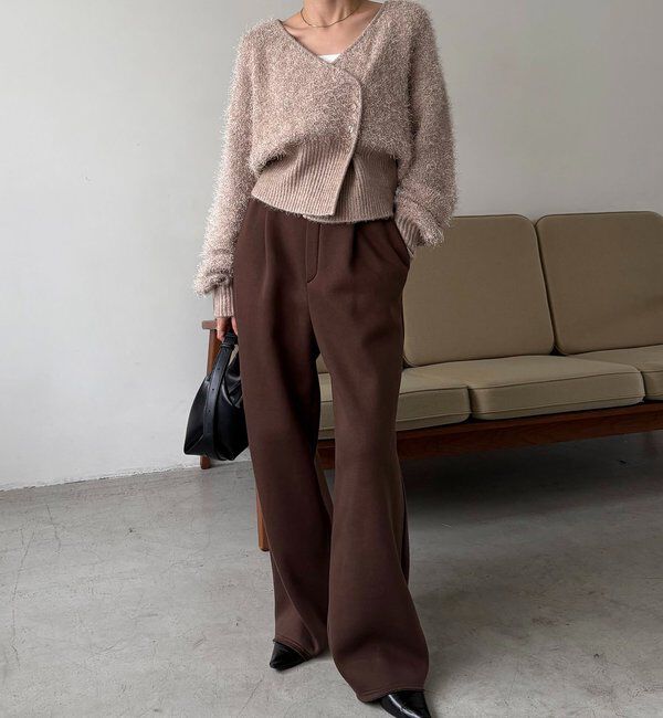  「フェザーラップカーディガン」|カーディガン|