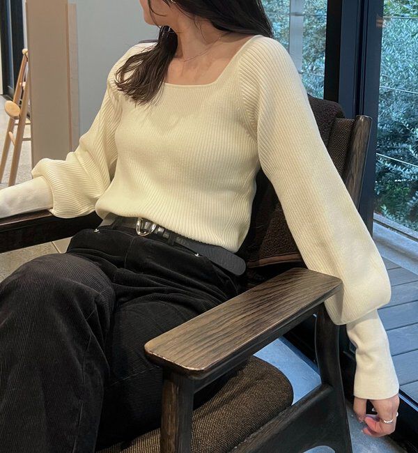  「スクエアパフニット」|ニット・セーター|