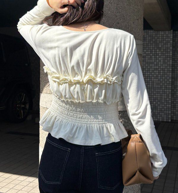  「【体感＋4℃】ベアシャーリング裏起毛トップス」|Tシャツ・カットソー|