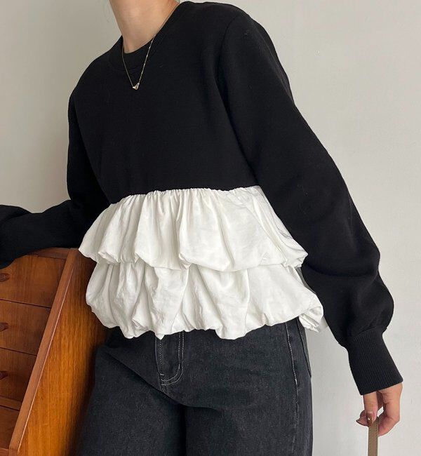  「バルーンティアードプルオーバー」|ニット・セーター|