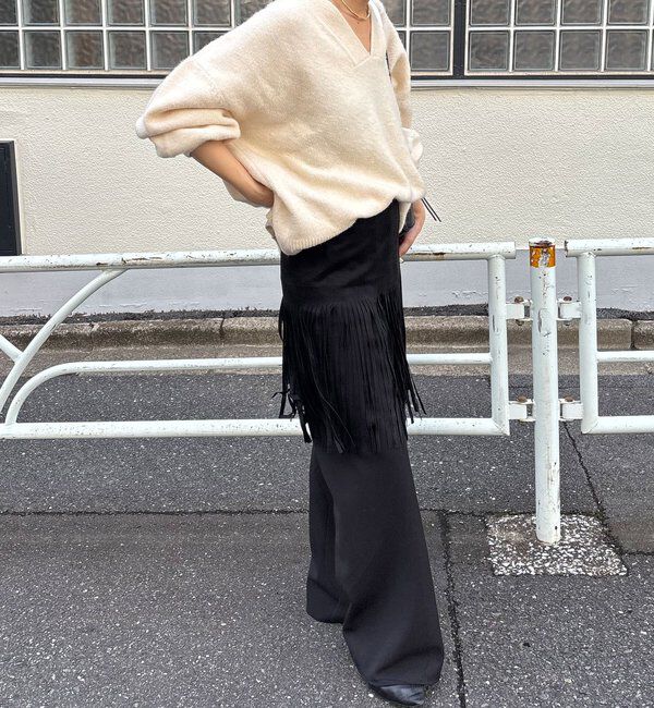  「ダブルクロスワイドパンツ」|チノ|