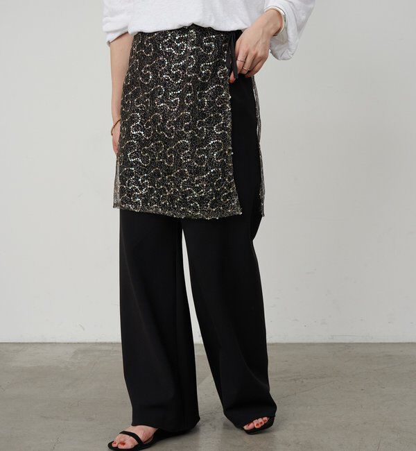  「ダブルクロスワイドパンツ」|チノ|