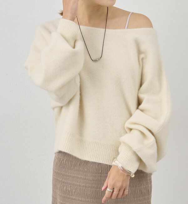  「ファーウールオフショルニット」|ニット・セーター|