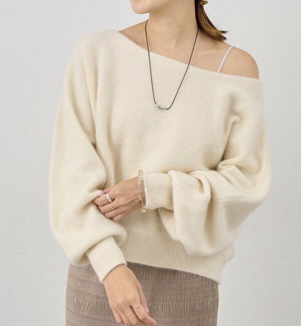  「ファーウールオフショルニット」|ニット・セーター|