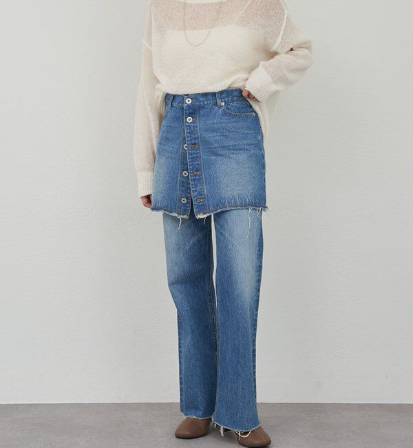  「レイヤードデニムスカート」|スカート|