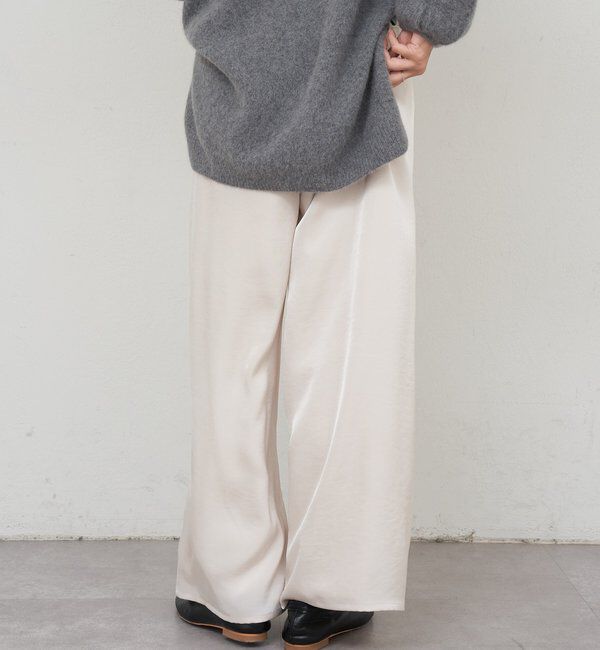  「サテンワイドパンツ」|チノ|