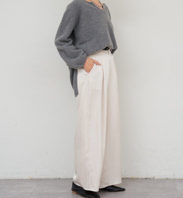  「サテンワイドパンツ」|チノ|