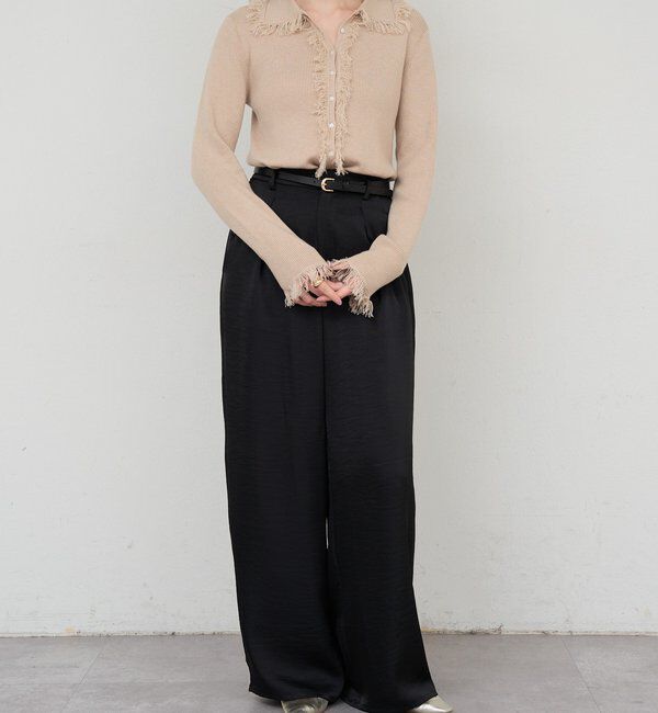  「サテンワイドパンツ」|チノ|