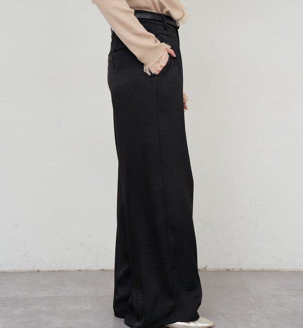  「サテンワイドパンツ」|チノ|