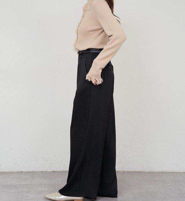  「サテンワイドパンツ」|チノ|