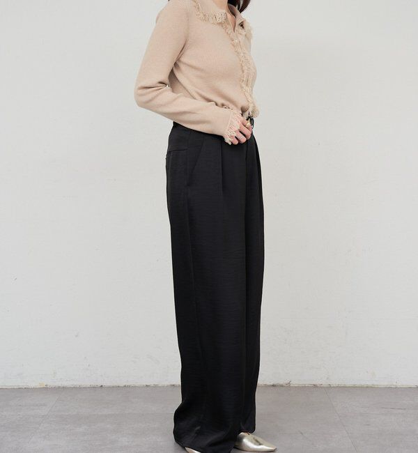  「サテンワイドパンツ」|チノ|