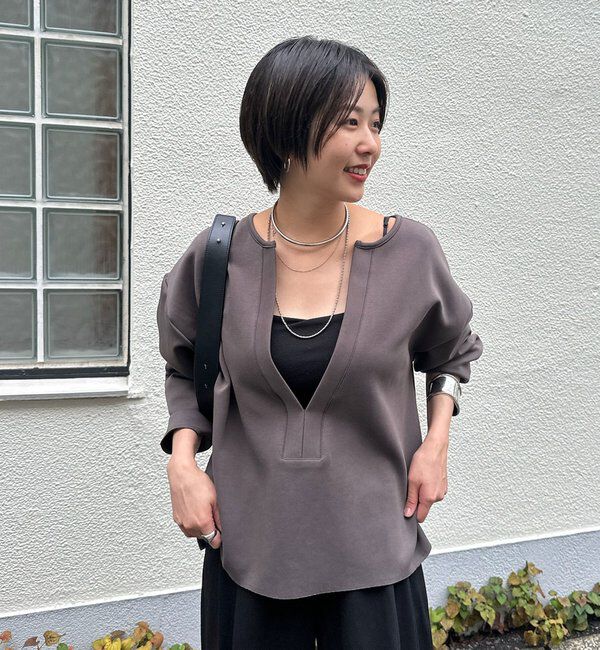  「【インフルエンサー＠tsuru00コラボ】スキッパーポンチプルオーバー」|ニット・セーター|