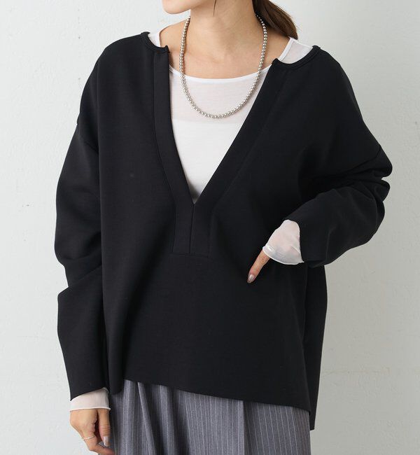  「【インフルエンサー＠tsuru00コラボ】スキッパーポンチプルオーバー」|ニット・セーター|