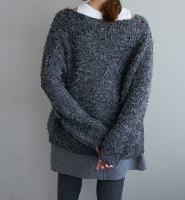  「【4色展開】【着映えニット】シャギーＶネックプルオーバー」|ニット・セーター|