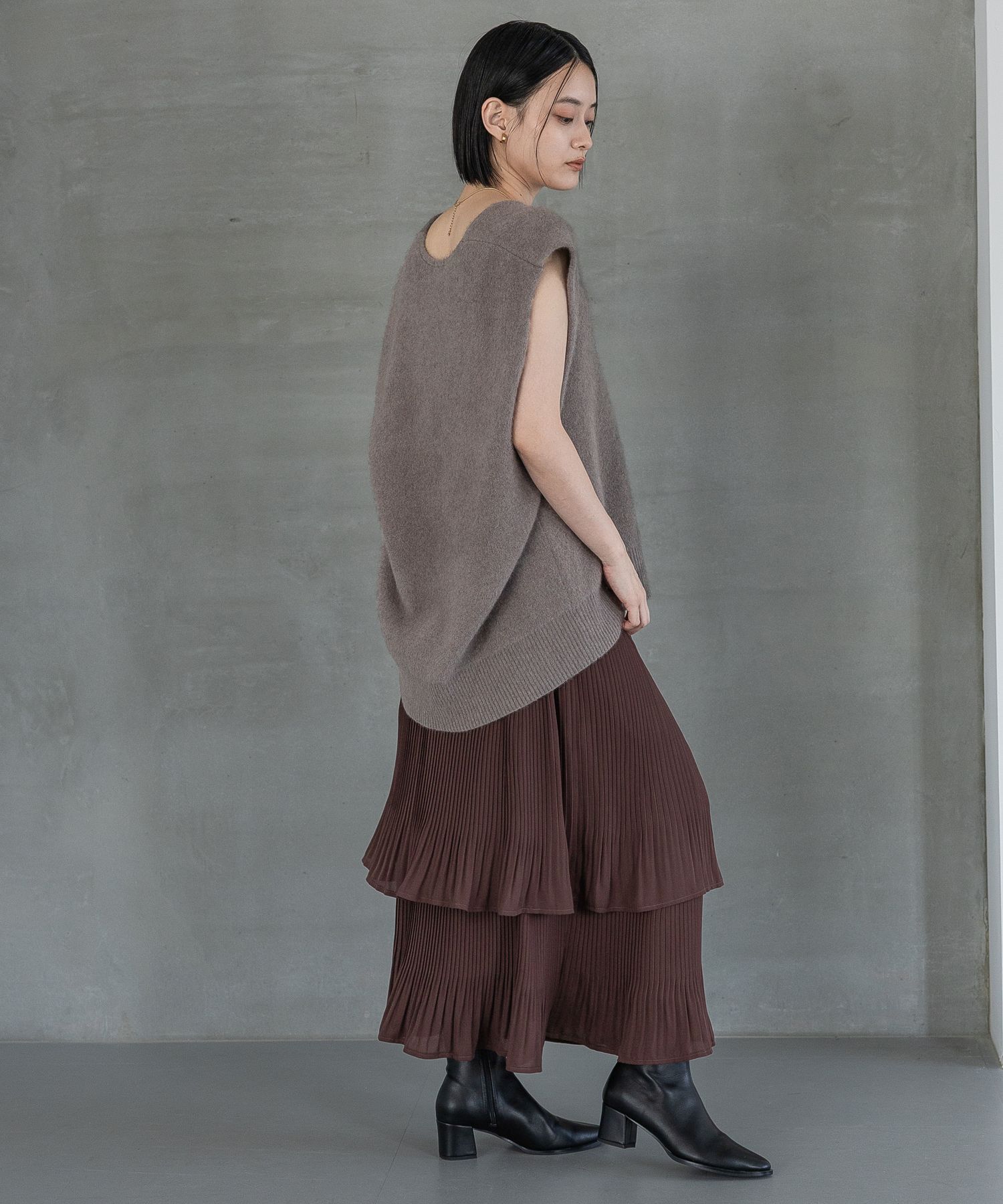 A part by 「ホソプリーツティアードスカート」|スカート|