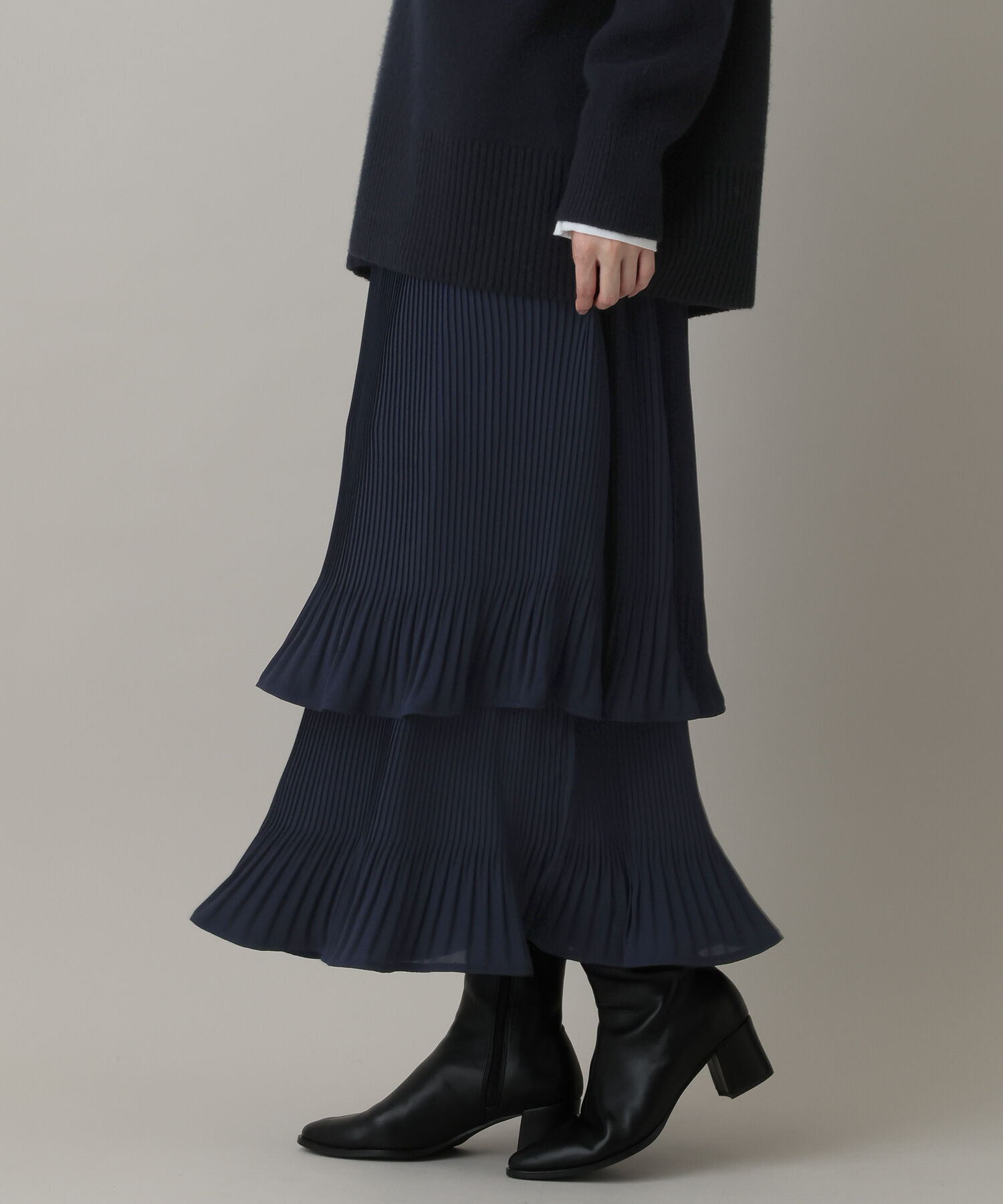 A part by 「ホソプリーツティアードスカート」|スカート|