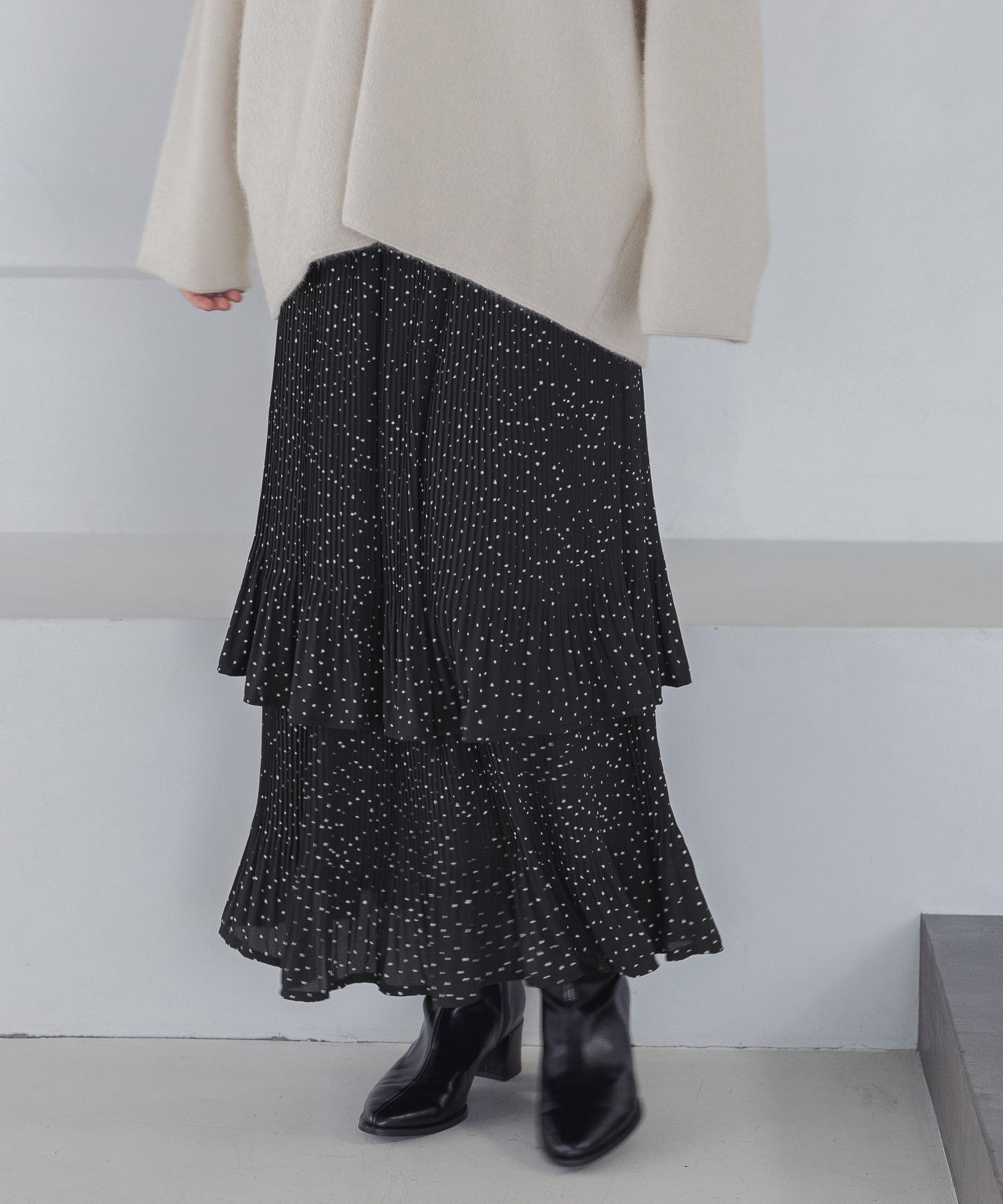 A part by 「ホソプリーツティアードスカート」|スカート|ドット