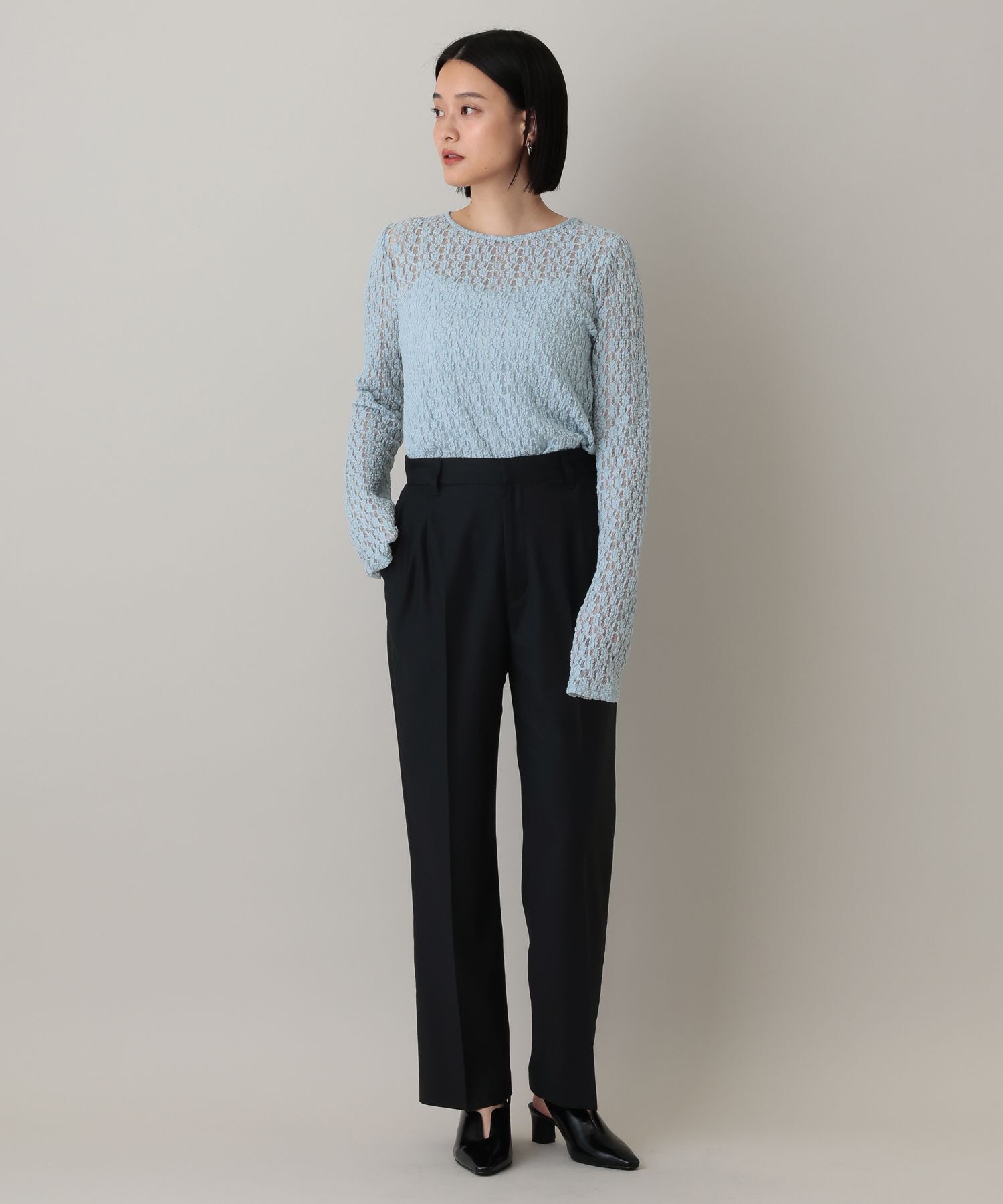 A part by 「ウールコンスリムストレートパンツ」|スラックス|