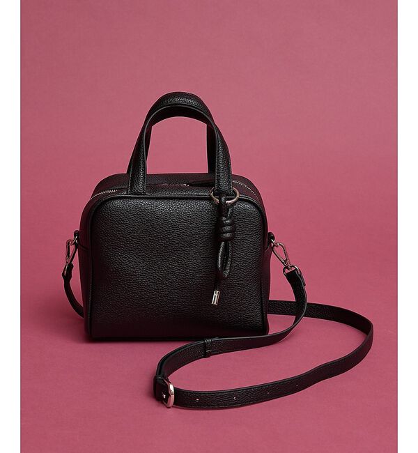 collex「チャーム付き 2WAYキューブボストン」|ボストンバッグ|ブラック