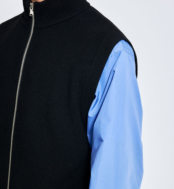 ABAHOUSE「12ゲージ ドライバーズニットベスト / ダブルジップ」|ニット・セーター|