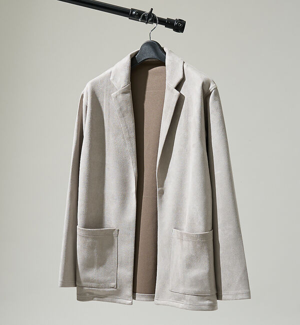 ABAHOUSE「【セットアップ対応】ネオスエード ジャケット カーディガン / ダンボールニット」|カーディガン|