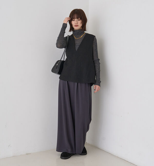 Rouge vif「シアータートルネックリブニット」|ニット・セーター|