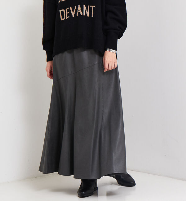 Rouge vif「フェイクレザースカート」|スカート|