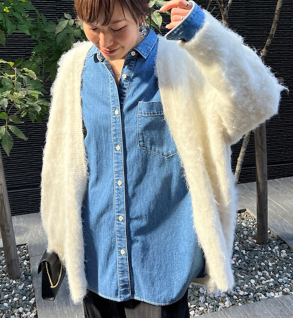 Rouge vif「シャギーニットカーディガン」|カーディガン|