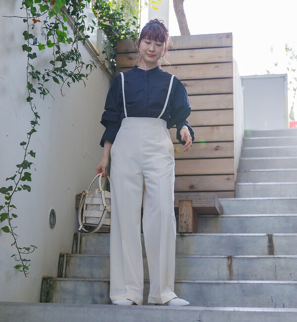 Rouge vif「ハイウエストサスペンダーワイドパンツ」|その他|