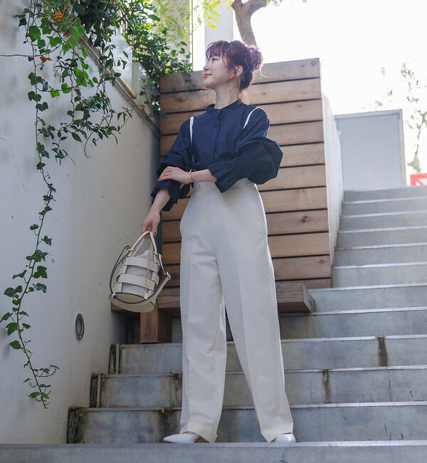 Rouge vif「ハイウエストサスペンダーワイドパンツ」|その他|