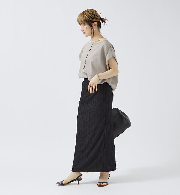 Rouge vif「カットジャガードタイトスリットスカート」|スカート|