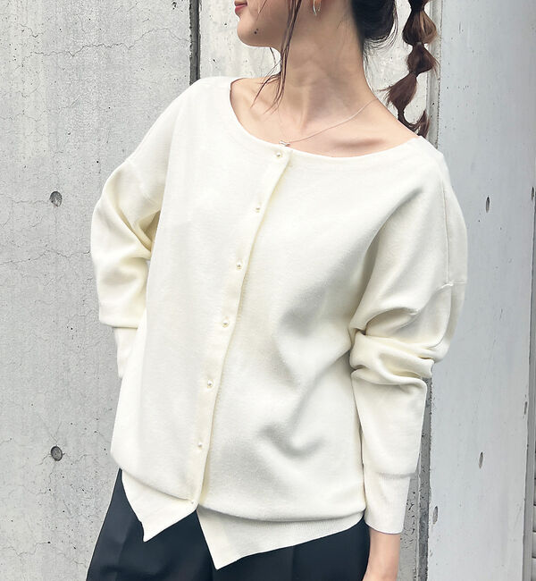 Rouge vif「スムース2WAYパールニット」|ニット・セーター|