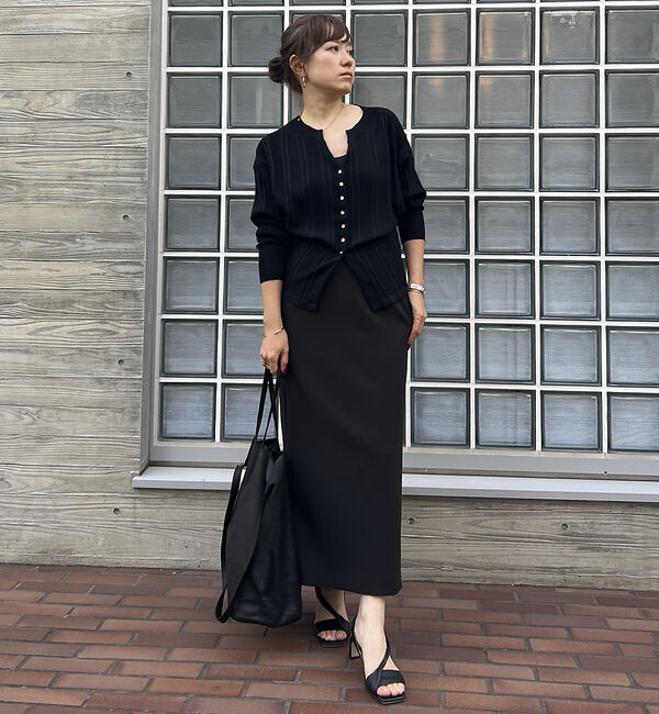 Rouge vif「変形ストライプ前後2WAYニット / カーディガン」|ニット・セーター|