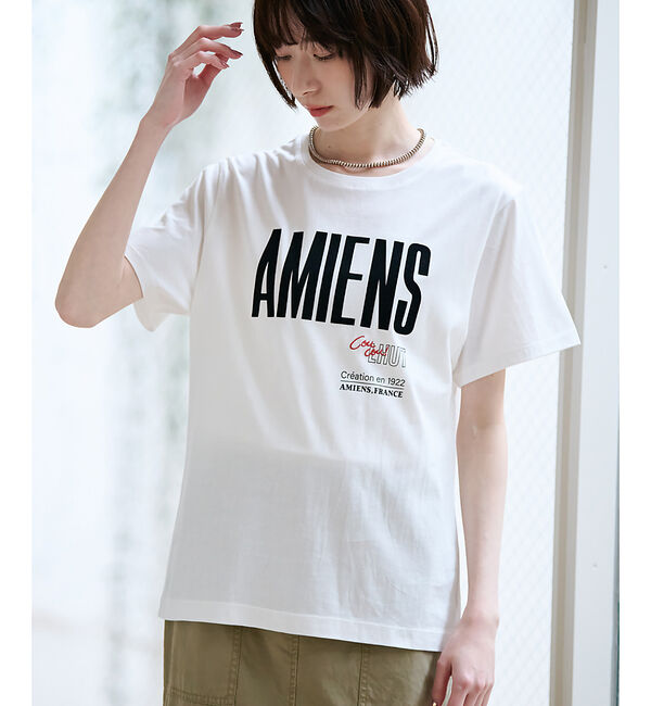 Rouge vif「別注【La Hutte / ラ ユット】フロッキー &times; 刺繍 ロゴTシャツ /」|Tシャツ・カットソー|ホワイト系その他1