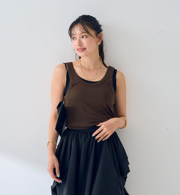 Rouge vif「【2枚セット】レイヤードカットタンクトップ」|キャミソール|