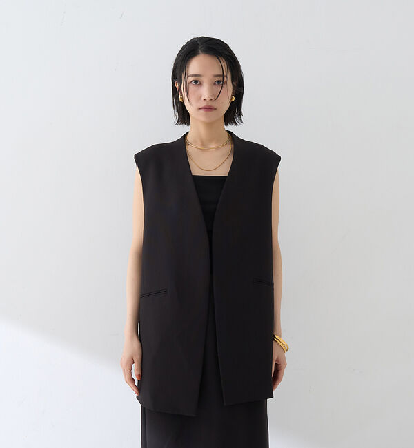 Rouge vif「【セットアップ対応】ストレッチダブルクロスジレ」|ダウンベスト・ベスト|