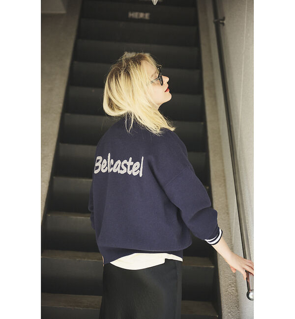 Rouge vif「ハーフジップロゴニットプルオーバー」|ニット・セーター|